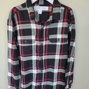 Old Navy Red and Black Checkered Shirt